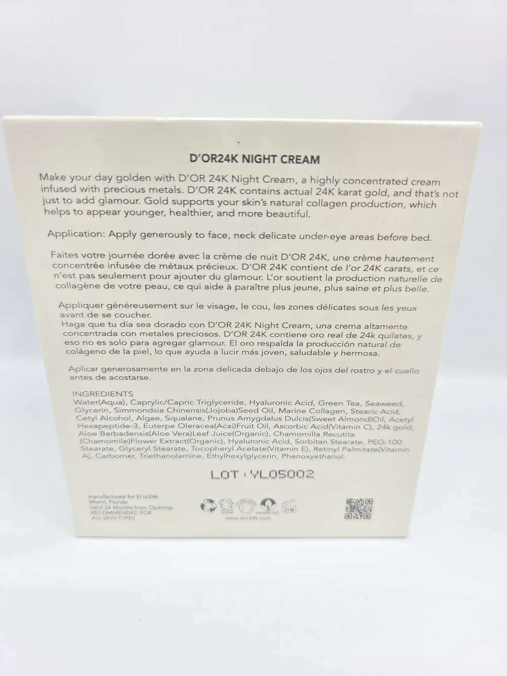D'OR24K Prestige Night Cream